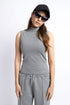 The Grey Mock Neck Tank Top